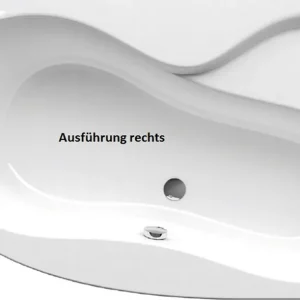 Rabatt Raumspar Wanne 150 x 95 x 43 cm Weiß