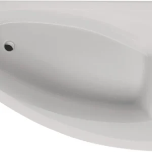 Raumsparbadewanne 150 x 95 x 42,5 cm Weiß Abverkauf