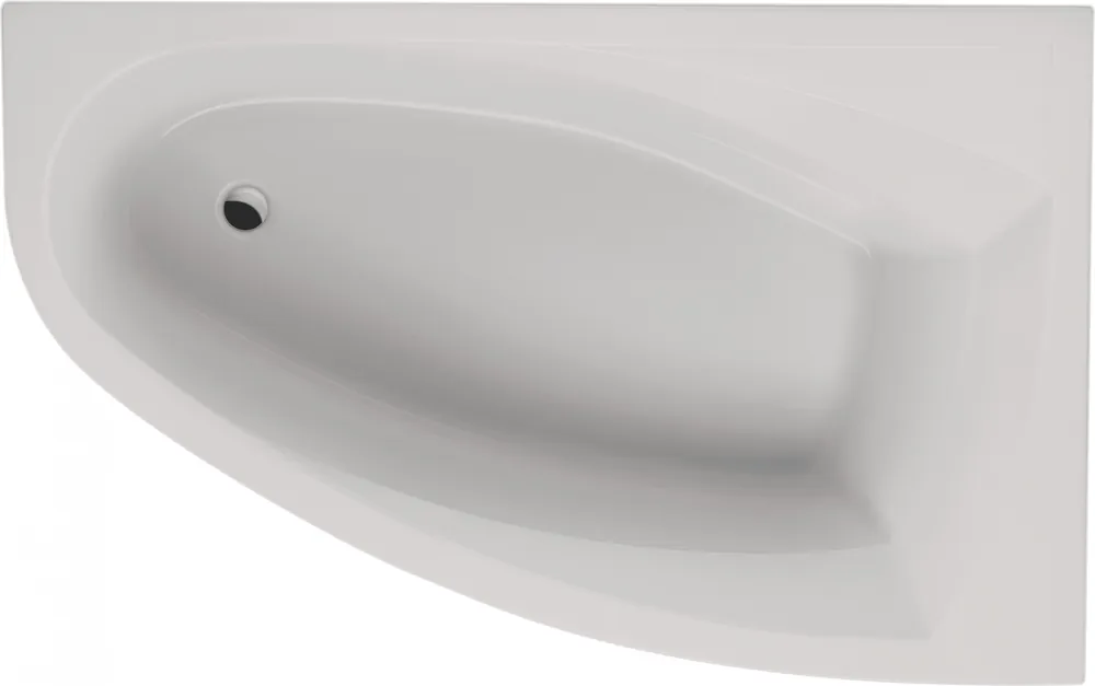 Raumsparbadewanne 150 x 95 x 42,5 cm Weiß Abverkauf